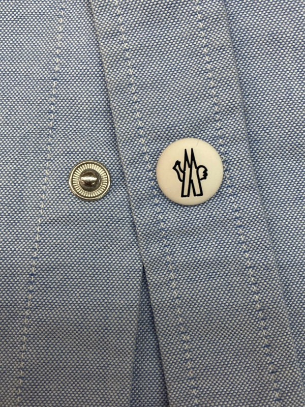 モンクレール MONCLER GAMME BLEU CAMICIA OXFORD BD SHIRT ボタンダウン シャツ 長袖 胸ポケット 青 D13915200420 26525 サイズ 0 長袖シャツ ロゴ ブルー 104MT-1076