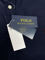 ラルフローレン RalphLauren POLO BUTTONDOWN SHIRT ボタンダウン シャツ CUSTOM FIT 刺繍 長袖 紺 長袖シャツ ワンポイント ネイビー XLサイズ 104MT-2086