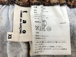 コムデギャルソン COMME des GARCONS タオ tao 2009年製 パリコレ コレクション着用 ベロア ウエストゴム ポケット付 ギンガムチェック エスニック柄 日本製 ブラウン系 3D-S032 スカート 花・植物 マルチカラー XSサイズ 104LB-44