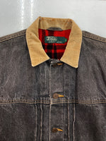 ラルフローレン RalphLauren 2nd type BLACK DENIM JACKET ブラック デニム ジャケット 裏地ブランケット 襟コーデュロイ Gジャン 黒 ジャケット ロゴ ブラック Lサイズ 104MT-1527