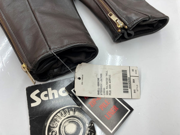 ショット SCHOTT 641RIDERS STEERHIDE LEATHER ライダース シングル レザー ジャケット ライナー付き ステアハイド レザー 茶 サイズ 40 ジャケット 無地 ブラウン 104MT-2327
