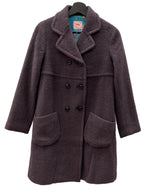 ケンゾー KENZO OLD ヴィンテージ VINTAGE ベネカ期 80s~90s アーカイブ ウールコート チェスター ダブル 日本製 BROWN BORDEAUX  PLUM 赤茶色 1072127 コート 無地 ブラウン SIZE38 104LT-254