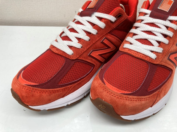 ニューバランス new balance 20年製 M990 MS5 ENCAP ABZORB N-durance Vシリーズ スエード ランニング ローカット シューズ 赤 M990MS5 メンズ靴 スニーカー レッド 27.5cm 104S-963