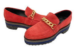 アンダーカバー UNDERCOVER 15SS チェーンローファー 赤 MADE IN JAPAN 04F01-2 メンズ靴 その他 レッド 27～27.5cm 101-shoes1473