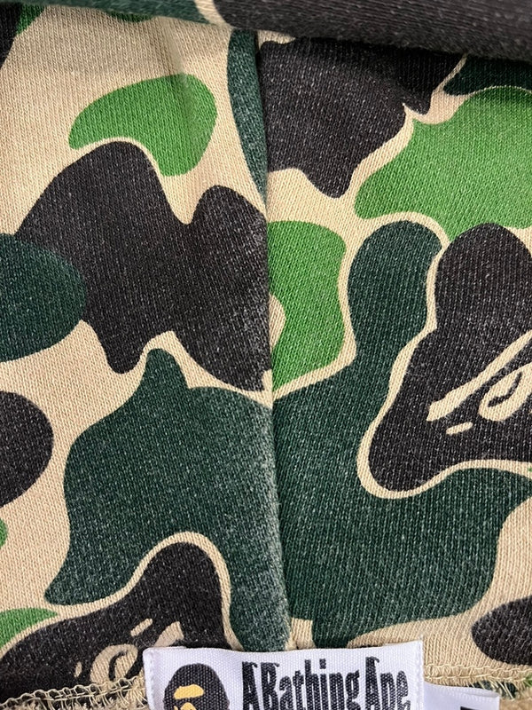 ア ベイシング エイプ A BATHING APE Shark Full Zip Hoodie シャーク フルジップ フーディ 001ZP1801011M パーカ カーキ Mサイズ 101MT-4263