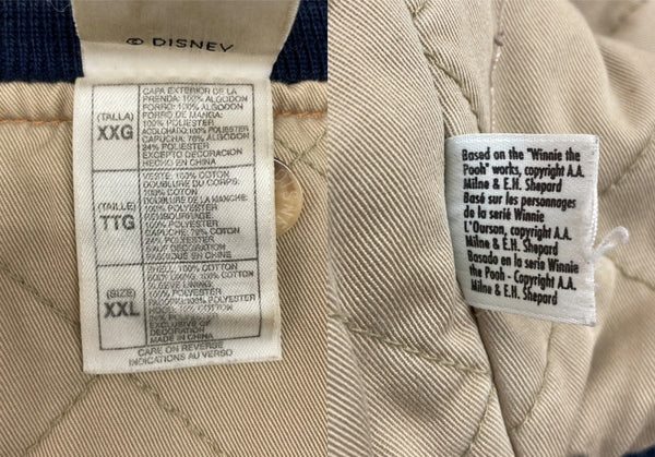 ヴィンテージ vintage Disney ディズニー STADIUM JACKET スタジアム ジャケット スタジャン イーヨー デニム ボタン アウター 刺繍 インディゴ 青 ジャケット キャラクター ブルー 2XLサイズ 104MT-1798