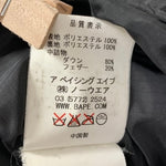 アベイシングエイプ A BATHING APE ダウン ジャケット ブラック Lサイズ 201MT-4849