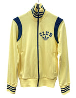 アディダス adidas 万国旗タグ トラックジャケット フルジップ トレフォイルロゴ CLUB Y2K フィリピン製 YELLOW 黄色 NAVY ネイビー 紺 184806 AGC002 ジャージ プリント イエロー 2XS 104LT-216