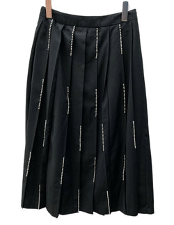 アベイシングエイプ A BATHING APE ベイピー BAPY プリーツスカート PLEATS パール PEARL トレンド Y2K モード BLACK 黒 BPYSK9202XXXA スカート ライン ブラック Sサイズ 104LB-45