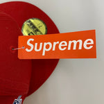 【中古】シュプリーム SUPREME × NEW ERA No Comp Box Logo G2709232021 帽子 メンズ帽子 キャップ レッド 7 1/2サイズ 201goods-826