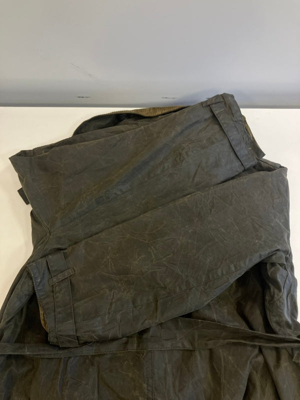 バブアー Barbour 90's 90年代 3ワラント TRENCH COAT トレンチコート ワックス コットン オイルドジャケット ロングコート VINTAGE ヴィンテージ A600 102cm コート カーキ 101MT-5455