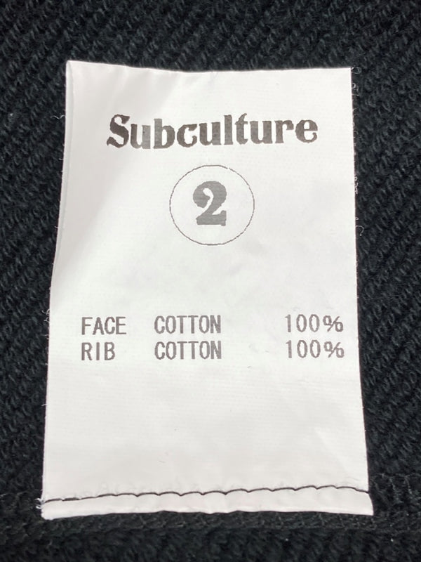 サブカルチャー Subculture DEVIL CREW NECK SWEAT デビル クルーネック スウェット トレーナー ラグラン 黒 サイズ2 スウェット プリント ブラック 104MT-1534