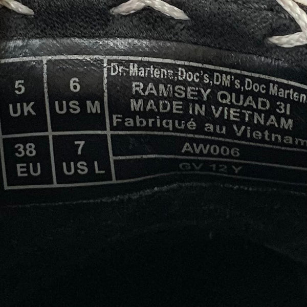 ドクターマーチン Dr.Martens ラムジークワッド3スムースヘアロン レディース靴 ローファー ブラック UK5サイズ 201-shoes1467