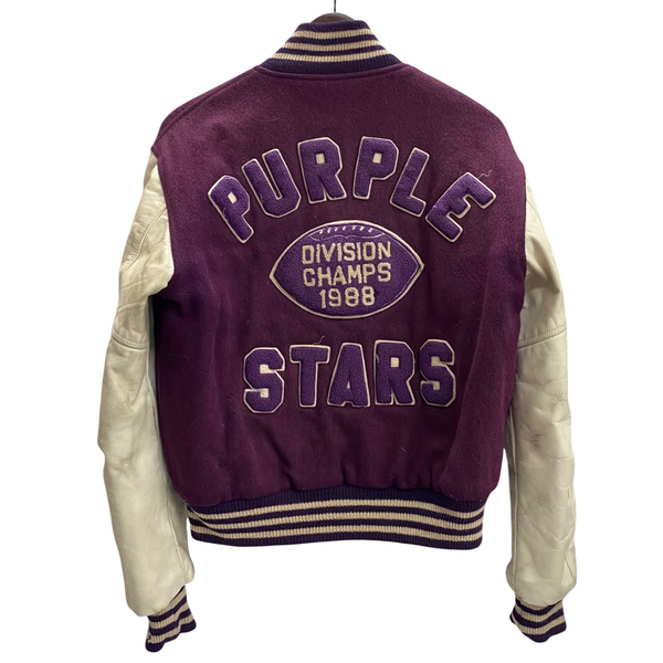 【曜日割引対象外】 ヴィンテージ vintage 80's CATCH BALL スタジアムジャケット スタジャン USA製 ジャケット パープル 42サイズ 201MT-4604 VB