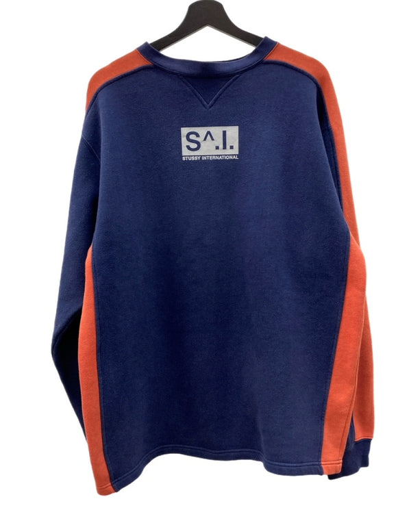 ステューシー STUSSY OLD 紺タグ Sweat Shirt STUSSY INTERNATIONAL スウェット 紺 スウェット ワンポイント ネイビー Lサイズ 104MT-1820