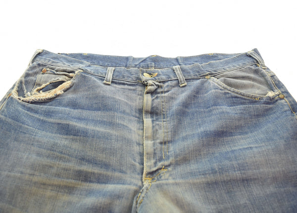 リー Lee 60s Vintage 101Z サイド黒タグ セミオートタロン ボタン裏7 脇割 60's ヴィンテージ デニム ブルー 40 103MB-465