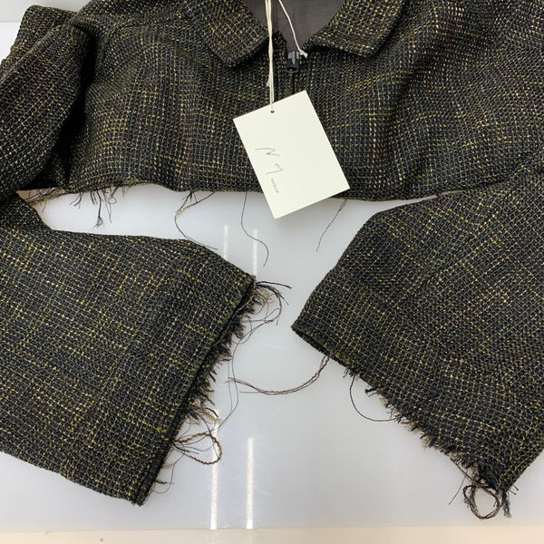 アンセルム ANCELLM TWEED ZIP JACKET サイズ1 ジャケット ブラウン 201MT-4813