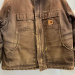 【曜日割引対象外】 カーハート Carhartt 13年製 トラディショナルコート ダック メキシコ製 ジャケット ブラウン 2XLサイズ 201MT-3739 VB