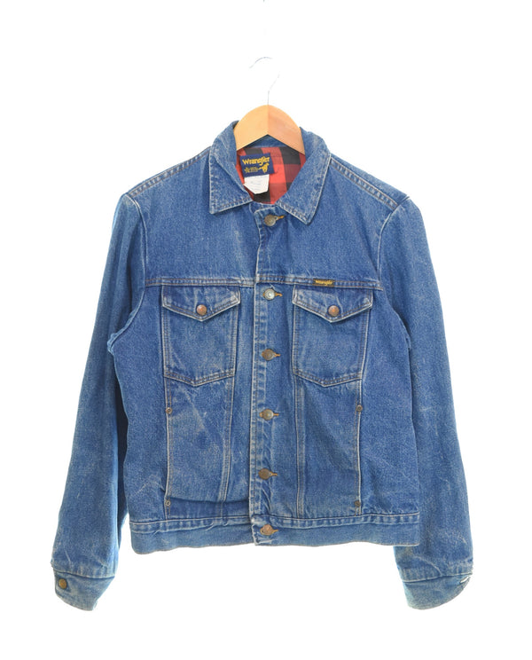ラングラー Wrangler 80s 74575WM デニムトラッカージャケット 80's 裏地ネル ジャケット ブルー Sサイズ 103MT-3499