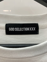 ゴッドセレクショントリプルエックス GOD SELECTION XXX × コニックス conix コラボ T-SHIRT アートワーク 半袖 カットソー クルーネック WHITE 白 Tシャツ プリント ホワイト Mサイズ 104MT-545