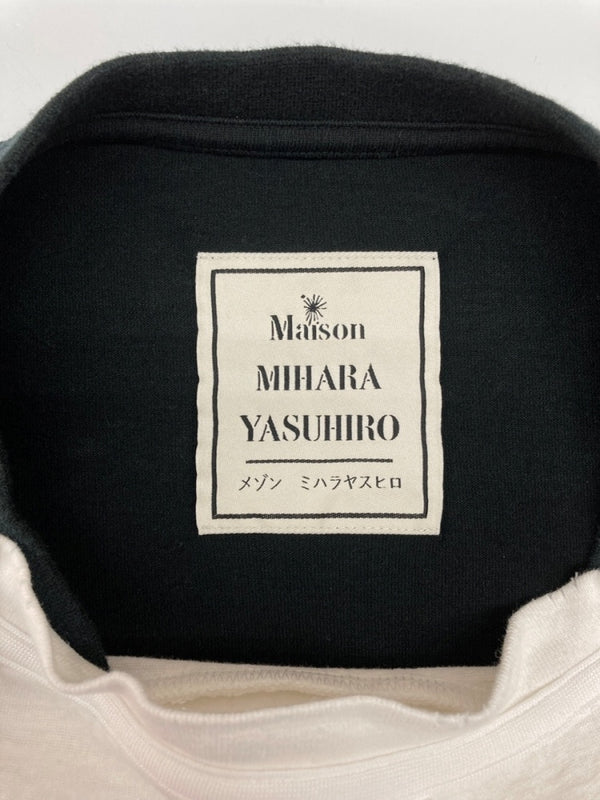 メゾンミハラヤスヒロ Maison MIHARA YASUHIRO Combined T-SHIRT コンビ Tシャツ マルチ 加工 刺繍 MMY 半袖 白 黒 A08TS671 サイズ 48 Tシャツ ロゴ マルチカラー 104MT-2343