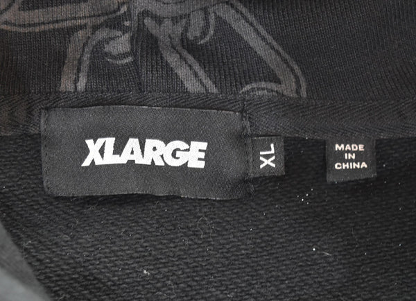 エクストララージ X-LARGE ×Crawling Death CHAIN HOODED SWEAT SHIRT チェーン フーディー 101241012020 パーカ ブラック LLサイズ 103MT-3417