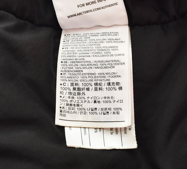 アークテリクス ARC'TERYX ATOM AR HOODY アトム AR フーディ 中わた ジャケット  24105-124238-03/20 ジャケット ブラック Lサイズ 103MT-2436