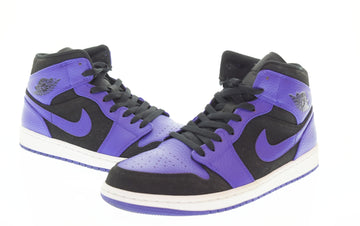 ナイキ NIKE  Air Jordan 1 Mid Black Dark Concord エアジョーダン1 ミッド "ブラックダークコンコルドスニーカー 554724-051 メンズ靴 スニーカー ブラック 29cm 103S-879