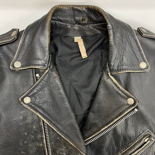 【曜日割引対象外】 アメカジ系 Leather Item ダブルライダースジャケット ジャケット ブラック -サイズ 201MT-4497 VB