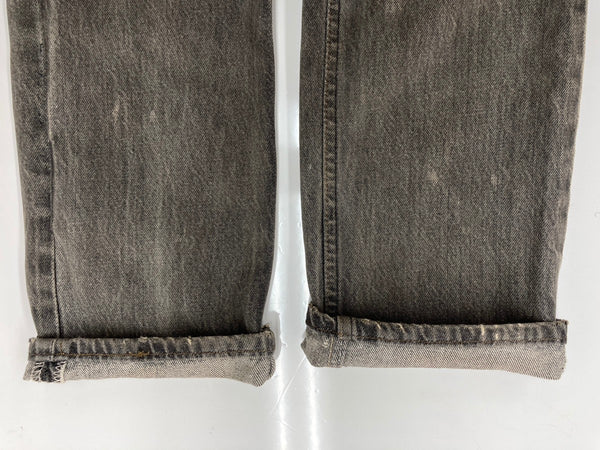 リーバイス Levi's 90s 90年代 501 先染め ブラック ジーンズ ジーパン USA製 ボタン裏653 無地 デニム ブラック W29 L34 104MB-295