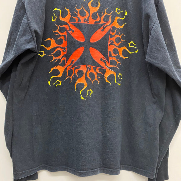 【曜日割引対象外】 ファッションビクティム Fashion Victim 00's SIN CITY CHOPPERS 長袖カットソー シルバー Lサイズ 201MT-4039 VB