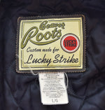 ラッキーストライク LUCKY STRIKE 125TH 125周年 ARM LEATHER WOOL STADIUM JACKET VARCITY JACKET アーム レザー ウール スタジャン  ジャケット グリーン Lサイズ 103MT-2571