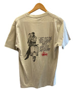 ステューシー STUSSY OLD STUSSY ヴィンテージ Vintage 80s 黒タグ USA製 ロゴ プリントT シャツ Tシャツ ベージュ Mサイズ 101MT-3264