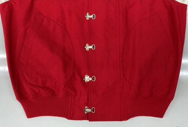 ラルフローレン RalphLauren 90s DECK HOOK JACKET デッキ フック ジャケット ミリタリー アウター 白 赤 緑 ジャケット 無地 レッド Mサイズ 104MT-2066