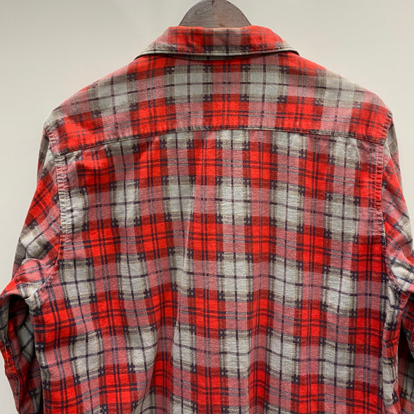 【曜日割引対象外】 ヴィンテージ vintage 60's シアーズ Sears プリントネル 長袖シャツ レッド Mサイズ 201MT-3860 VB