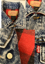 リーバイス Levi's 80's 80年代 70417-0819 ボタン裏527刻印 バッファローチェック ライナー ケミカルウォッシュ made in USA アメリカ製Gジャン デニム ジャケット ブルー Mサイズ 101MT-3694