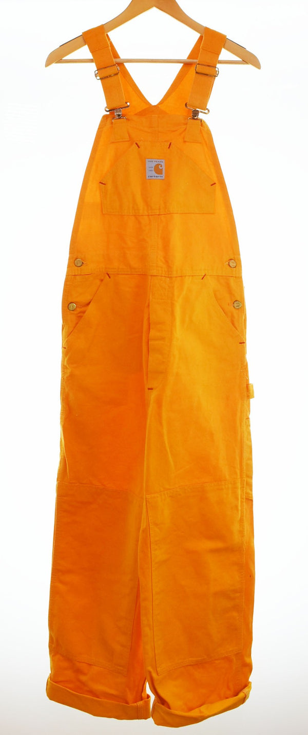 カーハート Carhartt 80s 90s 80's~90's 星タグ ダブルニー USA製 オーバーオール ７FB つなぎ・オーバーオール オレンジ 30×34 103MB-425