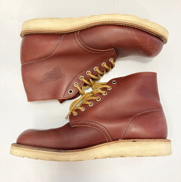 レッドウィング RED WING 6インチ ラウンドトゥ ブーツ 赤茶  9105 メンズ靴 ブーツ ワーク ブラウン 7 1/2 Dワイズ 101-shoes1684