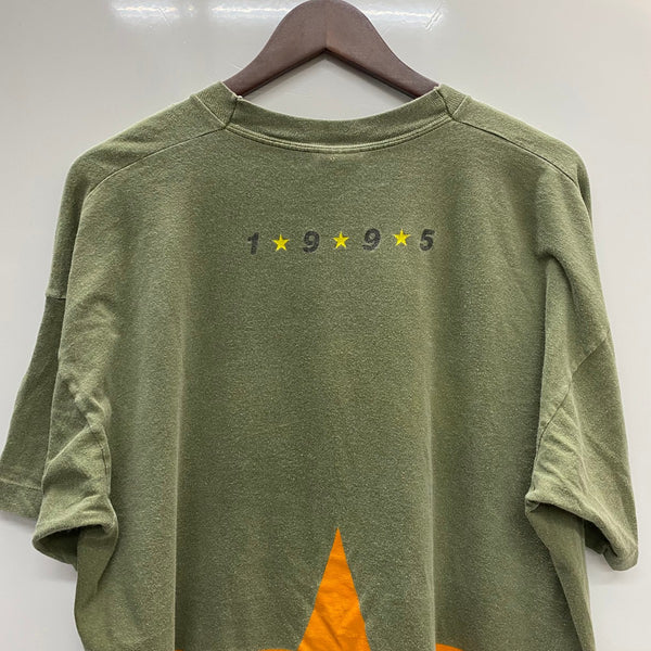 【曜日割引対象外】 ヴィンテージ vintage 90's R.E.M. FRUIT OF THE LOOM Monster Promotion Star Tシャツ カーキ XLサイズ 201MT-4283 VB