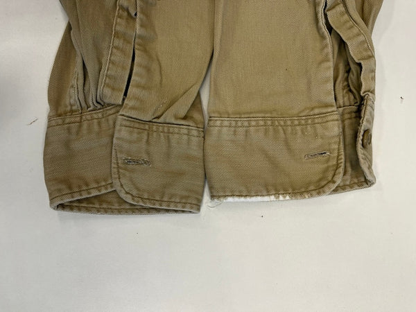 リー Lee ヴィンテージ Vintage ワークシャツ オープンカラー 開襟 長袖シャツ ベージュ Mサイズ 101MT-5207