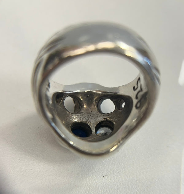 ビルウォールレザー BILL WALL LEATHER スカルリング ストーン 925刻印 ドクロ シルバーリング メンズジュエリー・アクセサリー 指輪・リング シルバー 101goods-176