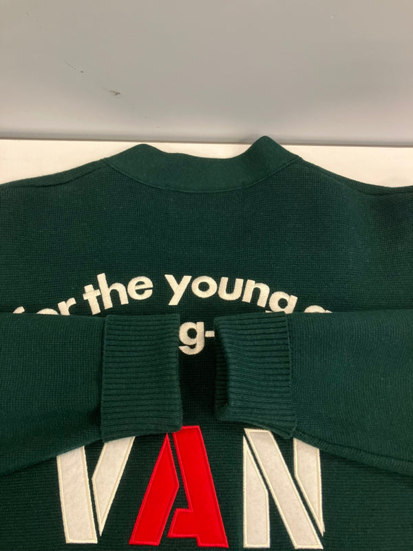 ヴァンヂャケット VAN Jacket INC. 70th ANNIVERSARY 70周年記念 レタード カーディガン カーディガン グリーン Mサイズ 101MT-3802