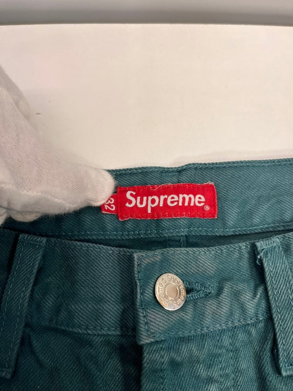 シュプリーム SUPREME 15SS Denim Skate Short デニムショーツ カラーデニム Gonz 緑 ハーフパンツ グリーン 32 101MB-745