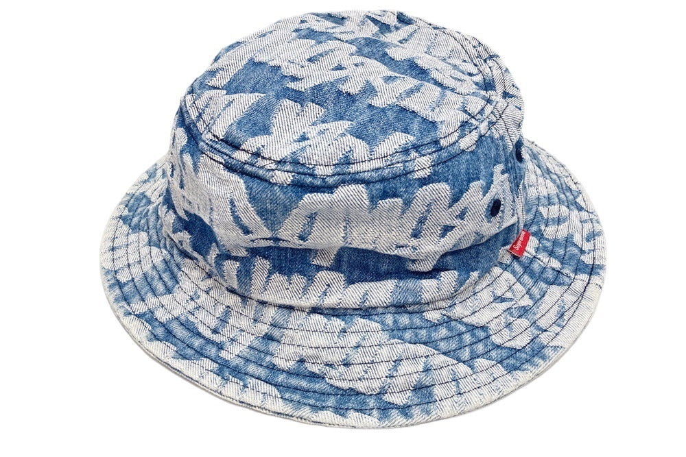 シュプリーム SUPREME Fat Tip Jacquard Denim Crusher Blue ファットティップ  ジャカードデニムクラッシャーハット 22SS 帽子 メンズ帽子 その他 総柄 ブルー 101hat-77