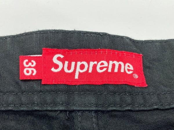 シュプリーム SUPREME Cargo Short カーゴ ショーツ ミリタリー ボタンフライ 黒 無地 ハーフパンツ ブラック サイズ 36 104MB-306