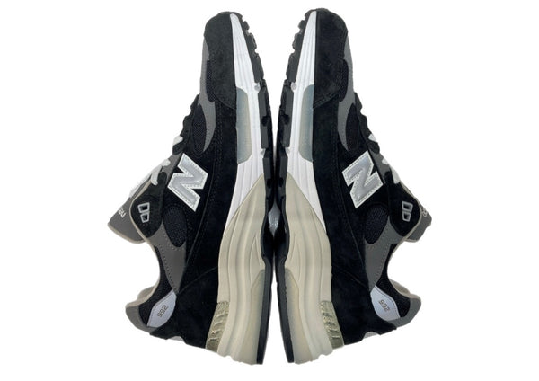 ニューバランス new balance 24年製 U992 ABZORB SBS スエード メッシュ ランニング ローカット シューズ 黒 U992BK メンズ靴 スニーカー ブラック 28cm 104S-1066