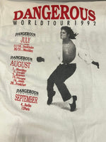 ヴィンテージ vintage 90s 90's  MICHAEL JACKSON DANGEROUS WORLDTOUR 1992 Tee マイケルジャクソン  シングルステッチ - Tシャツ ホワイト フリーサイズ 101MT-3082