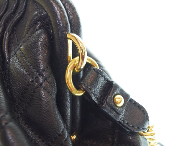 マークジェイコブス MARC JACOBS  イタリア製 LITTLE STAM リトルスタムバッグ がま口 キルティング カバン  バッグ レディースバッグ ショルダーバッグ・メッセンジャーバッグ ブラック 103B-137