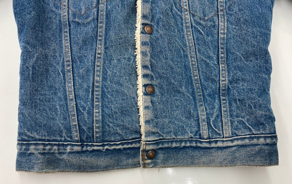 リーバイス Levi's 70s 70年代 ボアジャケット デニム Gジャン トラッカージャケット ボタン裏52 青 紺 サイズ 36 ジャケット 無地 ネイビー 104MT-1990