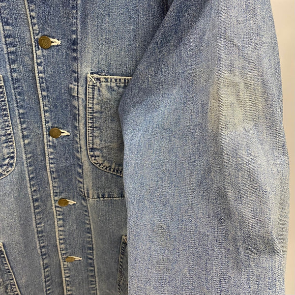 【曜日割引対象外】 リー Lee 90's 91-J 復刻 カバーオール デニム 412 ジャケット ブルー Lサイズ 201MT-4719 VB